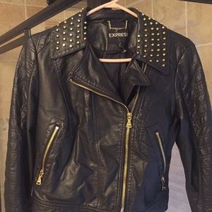 New.. never worn pleather jacket with studs